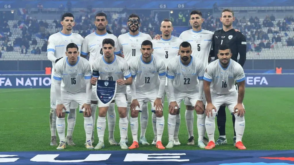 Israel players prior to a game against France. (Franco Arland/Getty Images)