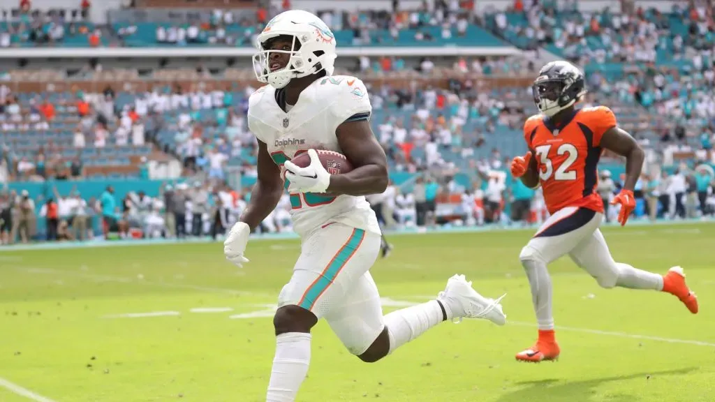 De&#039;Von Achane of the Miami Dolphins.