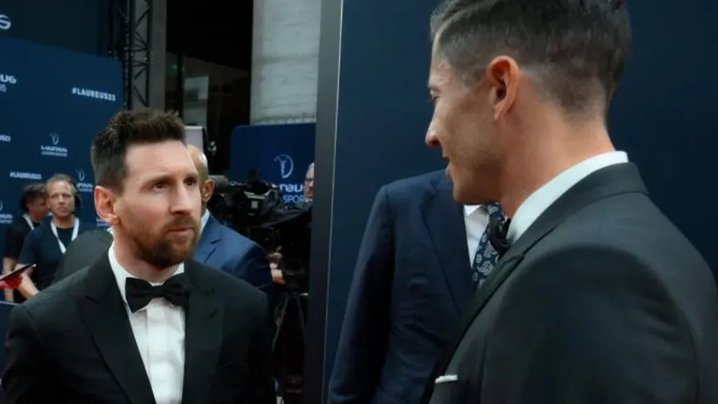 Messi y Lewandowski en los Premios Laureus