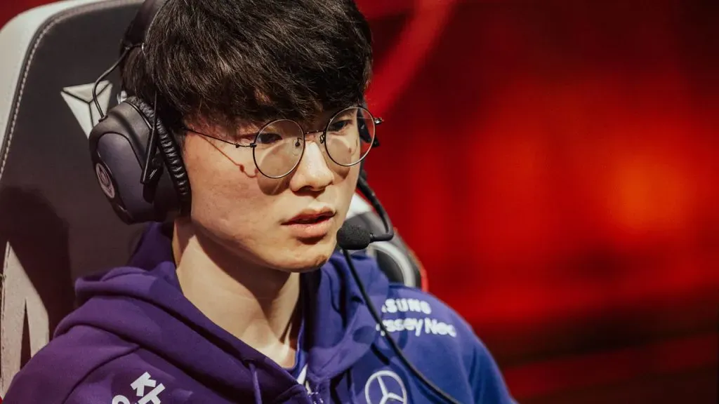 Faker en las semifinales del MSI 2023 de League of Legends