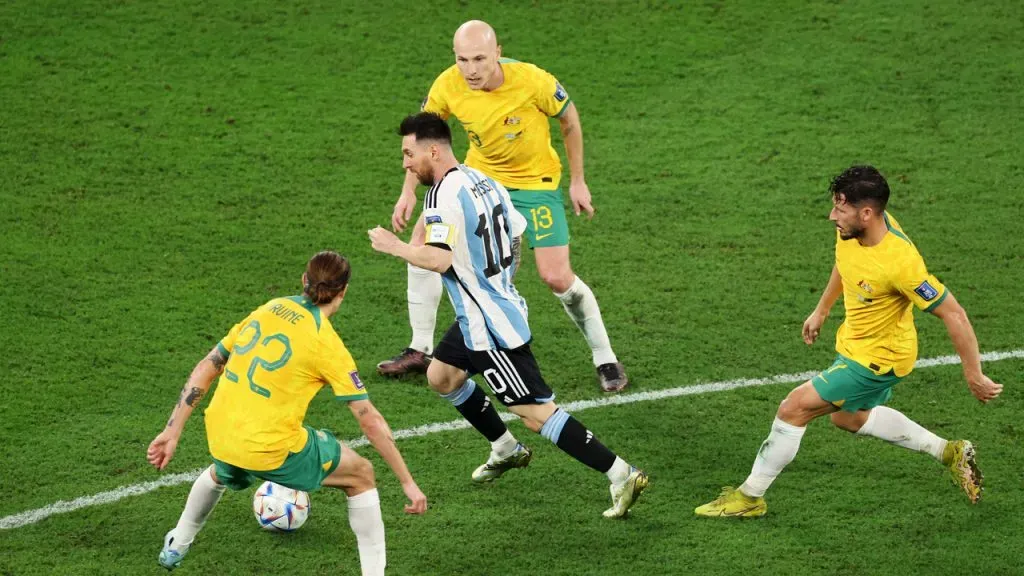 Lionel Messi vs Australia en Qatar 2022 – Photo by Alexander Hassenstein/Getty Images