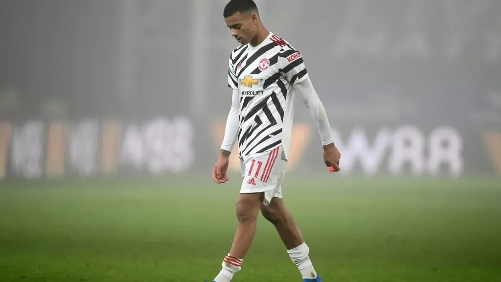Mason Greenwood con el Manchester United
