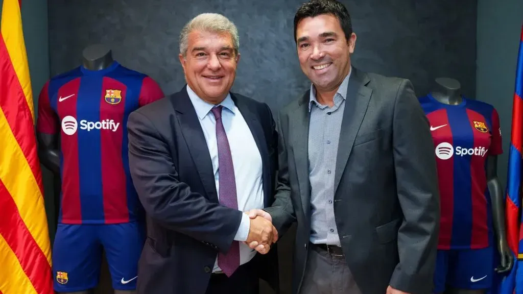 Deco y Joan Laporta en Barcelona