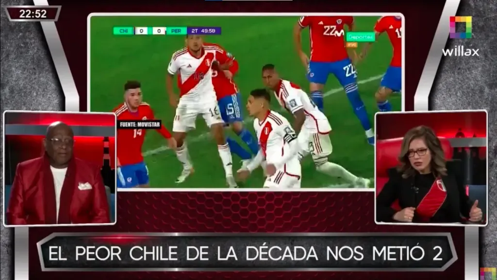 El periodista deportivo Elejalder Godos en Willax TV. (Foto: Captura Willax TV).