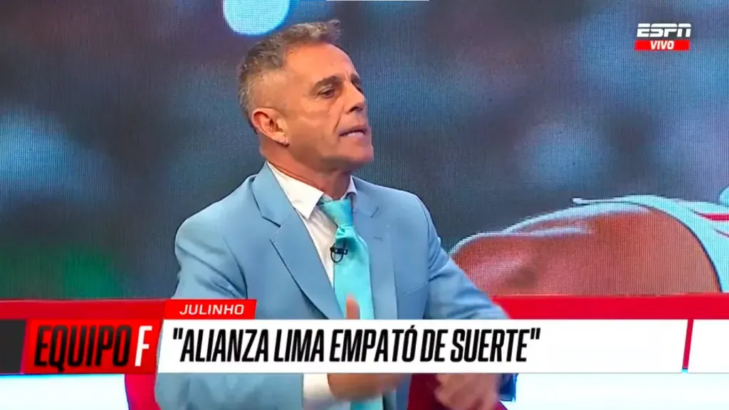 Julinho menciona que Alianza Lima empató de suerte.