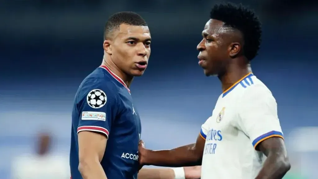 Real Madrid podría quedarse con Kylian Mbappé y desprenderse de Vinícius Júnior. Getty Images.