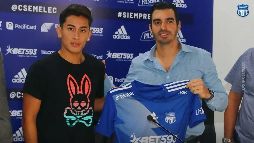 Tommy Chamba firmó con Emelec en el 2022. Foto: Emelec.