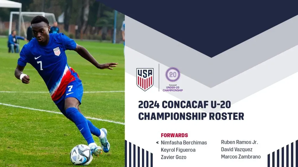 Los delanteros de Estados Unidos para buscar un cupo en el mundial Sub-20. (Foto: @USYNT)