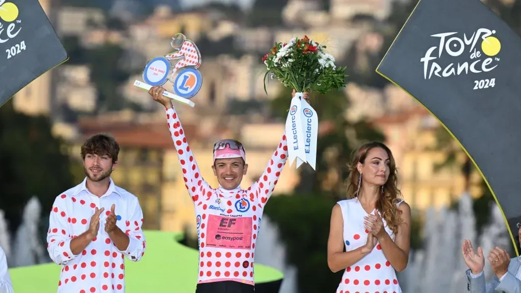 Richard Carapaz terminó como ‘Rey de la Montaña’ en el Tour de Francia. (Foto: Imago)