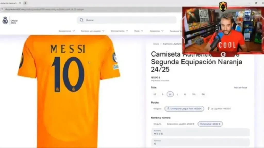 Así era la camiseta de Messi en Real Madrid que no pudo ser comprada por Grefg: TW
