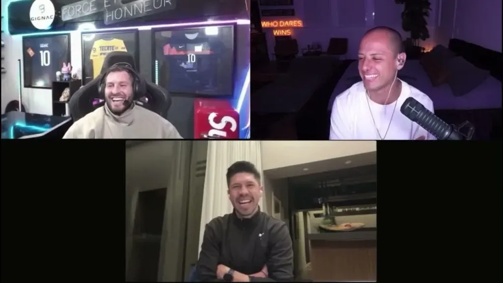 El stream compartido por Gignac, Hernández y Peralta.