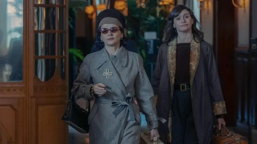 Juliette Binoche and Emily Mortimer in ‘The New Look’ (Apple TV+)