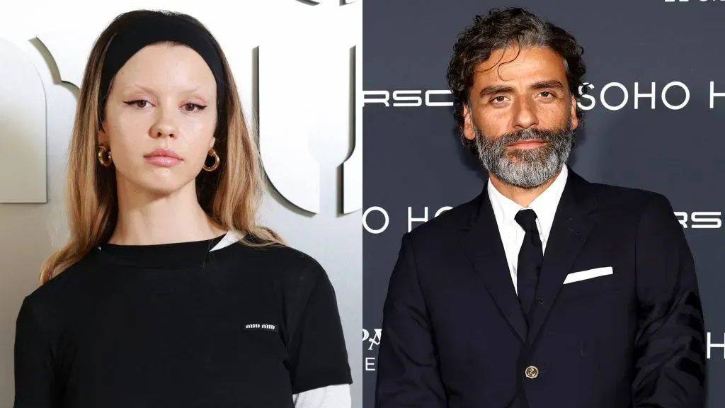 Mia Goth attends the Miu Miu Womenswear S/S 2024 show – Oscar Isaac attends the Soho House Awards. (Source: Arnold Jerocki/Getty Images for Miu Miu — Arturo Holmes/Getty Images)