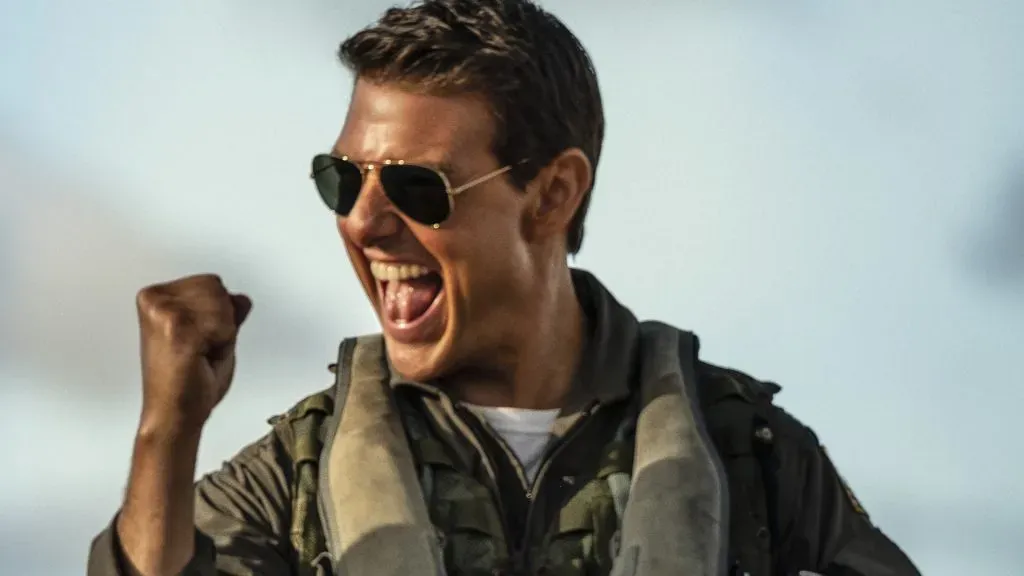 Tom Cruise as Maverick in Top Gun: Maverick