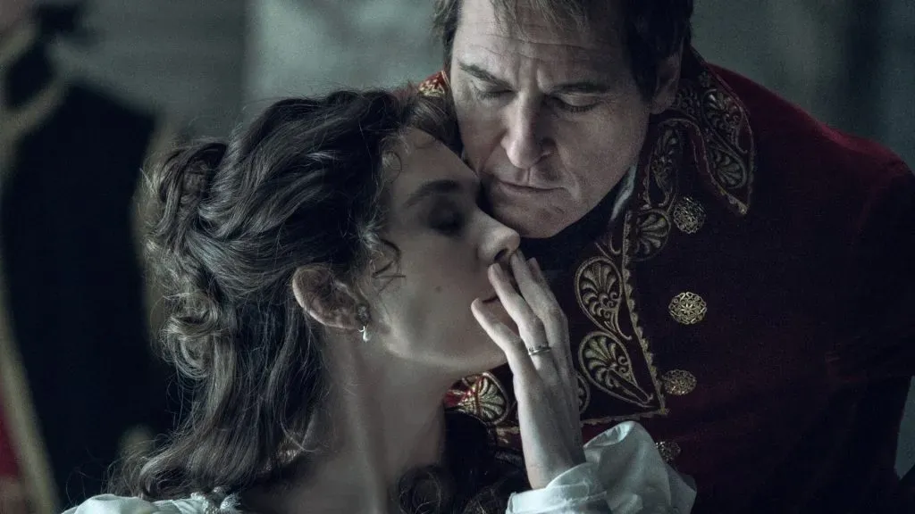 Joaquin Phoenix and Vanessa Kirby in Napoleon. (Source: IMDb)
