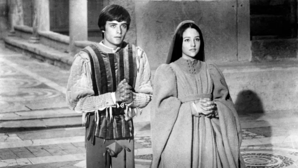 Leonard Whiting and Olivia Hussey in ‘Romeo and Juliet’ (1968) (IMDb)