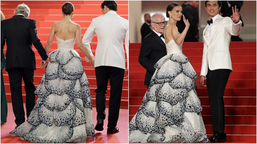 Natalie Portman wears a recreation of Dior’s Junon dress, which are part of the Met exhibition “Sleeping Beauties” (Pascal Le Segretain/Getty Images)