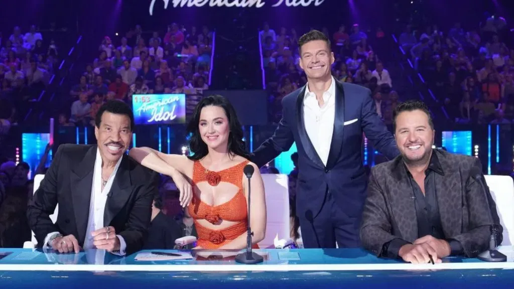 Lionel Richie, Katy Perry, Luke Bryan and Ryan Seacrest in American Idol. (Source: IMDb)