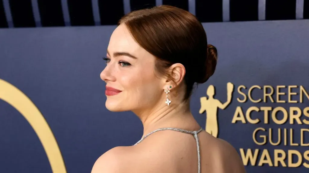 Emma Stone attends the 30th Annual Screen Actors Guild Awards at Shrine Auditorium and Expo Hall on February 24, 2024. (Source: Frazer Harrison/Getty Images)