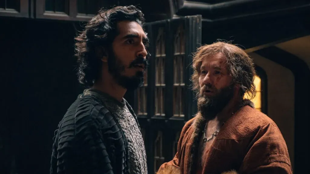 Joel Edgerton and Dev Patel in The Green Knight. (Source: IMDb)