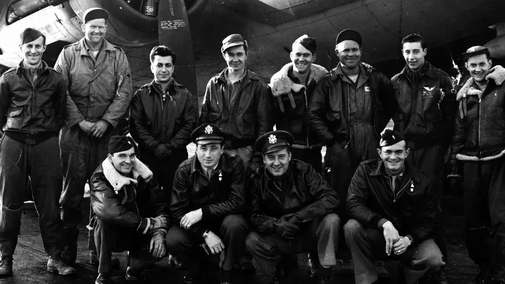 The heroes of the 100th Bomb Group in The Bloody Hundredth, Apple TV+ documentary. (Source: Apple TV)