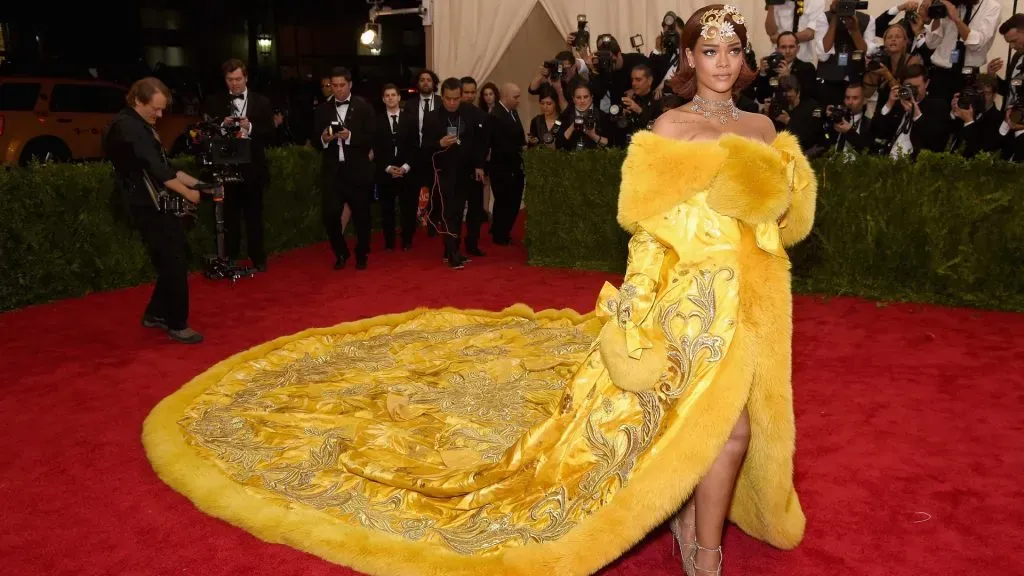 Rihanna attends the “China: Through The Looking Glass” Costume Institute Benefit Gala at the Metropolitan Museum of Art on May 4, 2015. (Source: Dimitrios Kambouris/Getty Images)