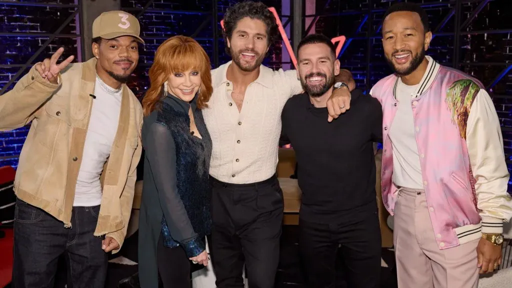 Reba McEntire, John Legend, Chance the Rapper and Dan + Shay in The Voice. (Source: @nbcthevoice)