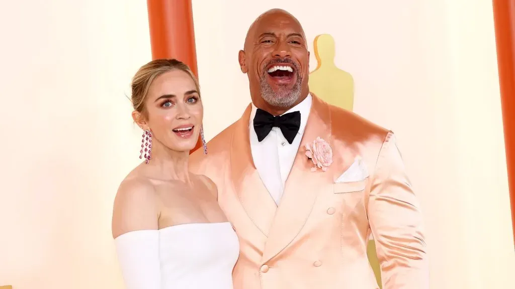 Emily Blunt and Dwayne Johnson (Arturo Holmes/Getty Images)
