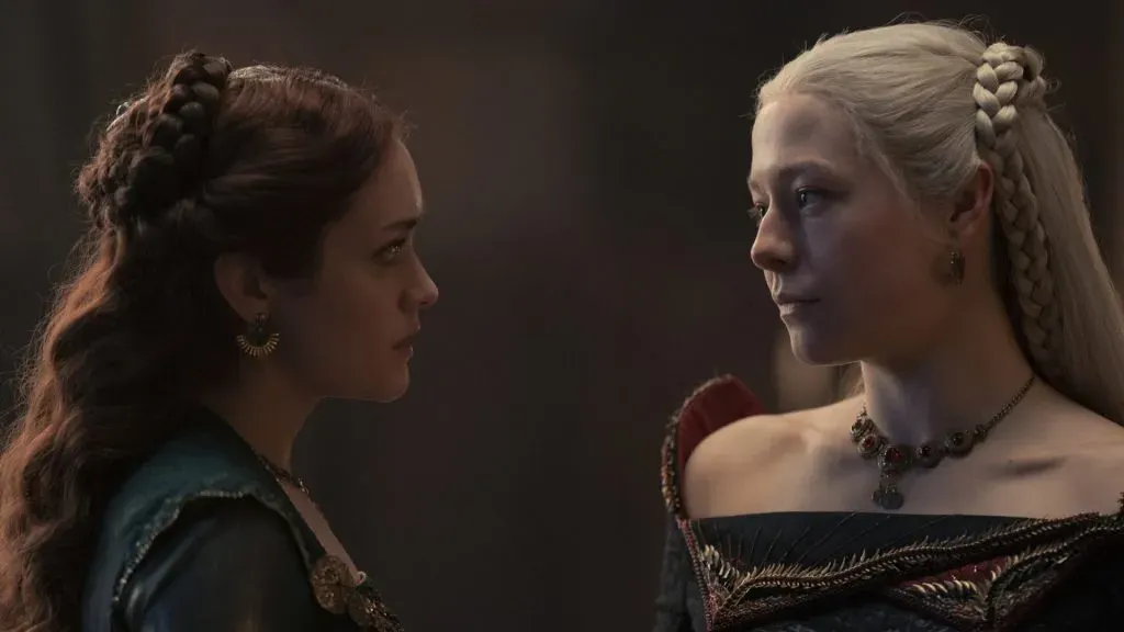 Olivia Cooke and Emma D’Arcy in “House of the Dragon”. (Source: IMDb)