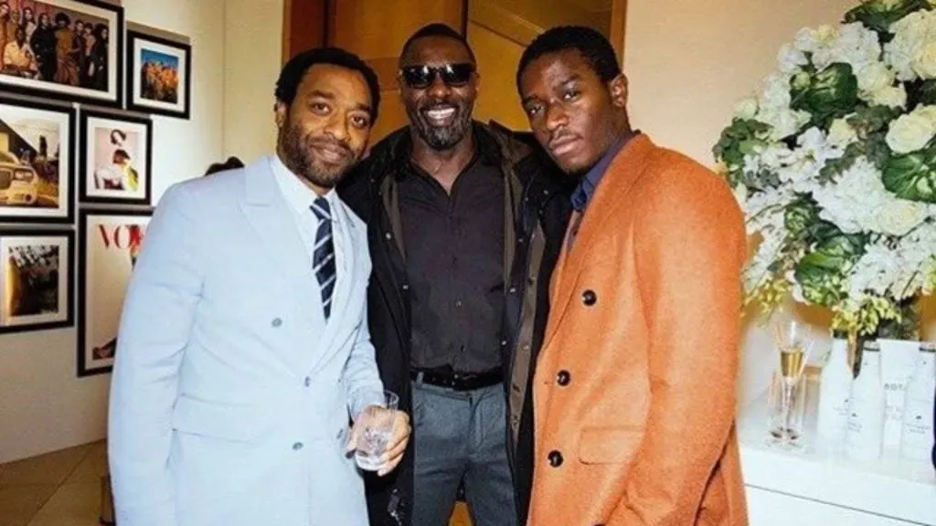 Chiwetel Ejiofor, Idris Elba and Damson Idris. (Source: @DAMSONIDRISPICS)