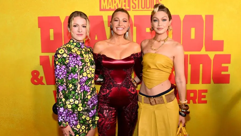 Isabela Ferrer, Blake Lively and Gigi Hadid attend the Deadpool & Wolverine World Premiere. (Source: Roy Rochlin/Getty Images for Disney)