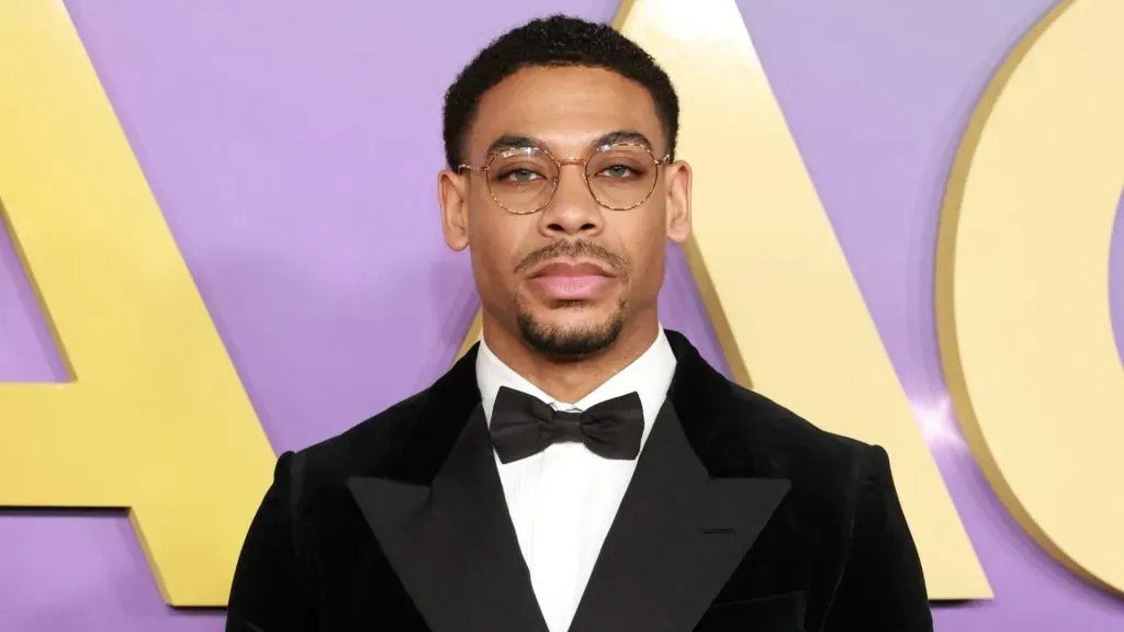 Aaron Pierre attends the 55th Annual NAACP Awards at the Shrine Auditorium and Expo Hall on March 16, 2024. (Source: Matt Winkelmeyer/Getty Images)