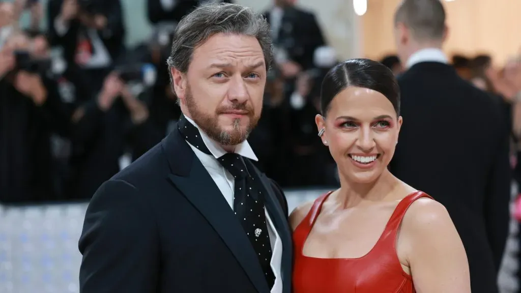 James McAvoy and Lisa Liberati attend The 2023 Met Gala Celebrating “Karl Lagerfeld: A Line Of Beauty”. (Source: Theo Wargo/Getty Images for Karl Lagerfeld)