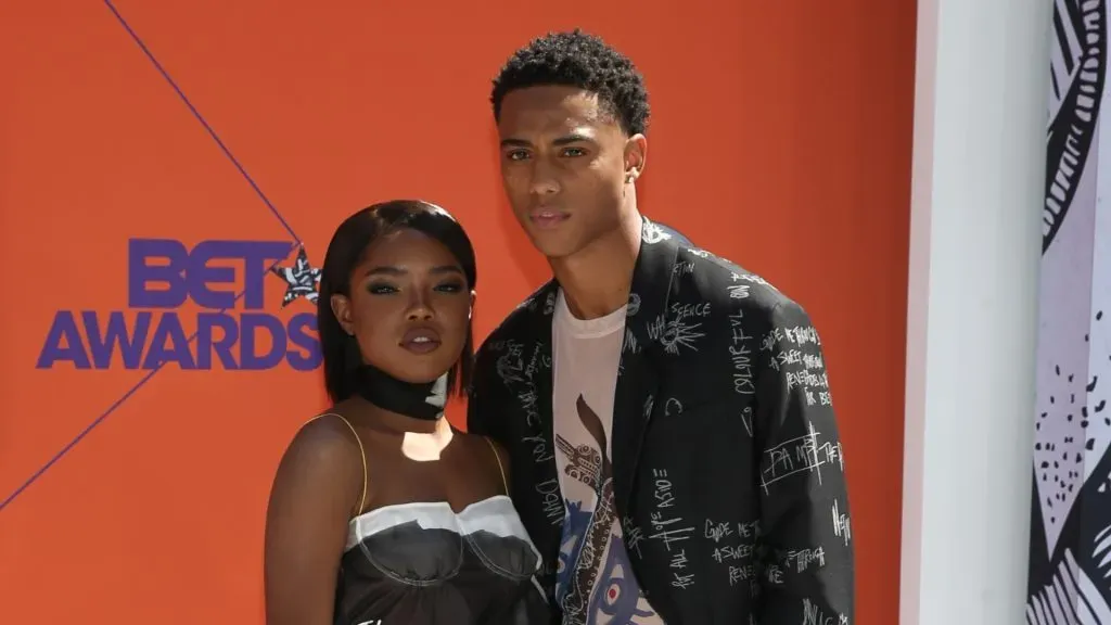 Ryan Destiny and Keith Powers attend the 2018 BET Awards at Microsoft Theater on June 24, 2018 in Los Angeles, California. (Source: Bennett Raglin/Getty Images for BET)