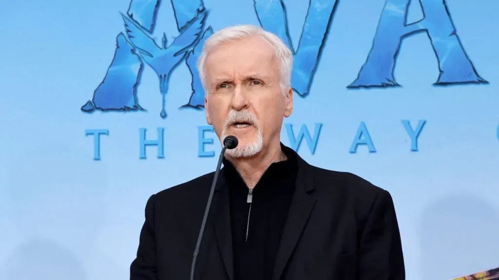 James Cameron speaks during the Hand and Footprint Cement Ceremony At TCL Chinese Theatre on January 12, 2023 in Hollywood, California. (Source: Kevin Winter/Getty Images)