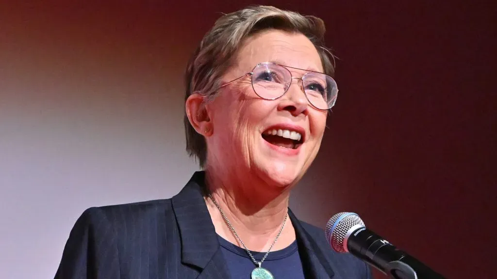 Annette Bening speaks onstage during the Annette Bening Telluride Film Festival Tribute Event at Netflix Tudum Theater on January 06, 2024 in Los Angeles, California. (Photo by Charley Gallay/Getty Images for Netflix)