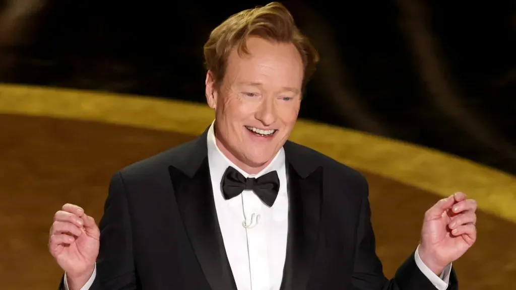 Host Conan O’Brien speaks onstage during the 97th Annual Oscars at Dolby Theatre on March 02, 2025 in Hollywood, California. (Photo by Kevin Winter/Getty Images)