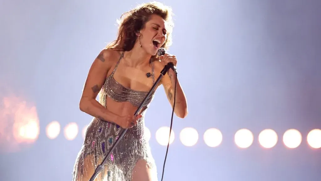 Miley Cyrus performs onstage during the 66th GRAMMY Awards at Crypto.com Arena on February 04, 2024 in Los Angeles, California. (Photo by Amy Sussman/Getty Images)