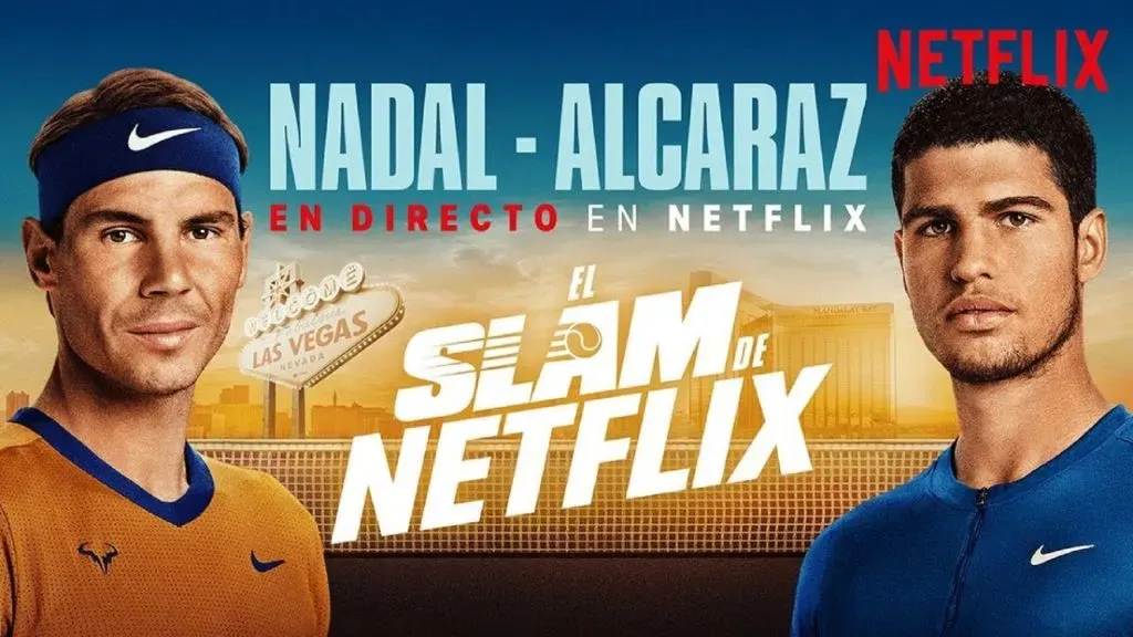 Rafa Nadal vs. Carlos Alcaraz se enfrentarán en el Slam de Netflix.