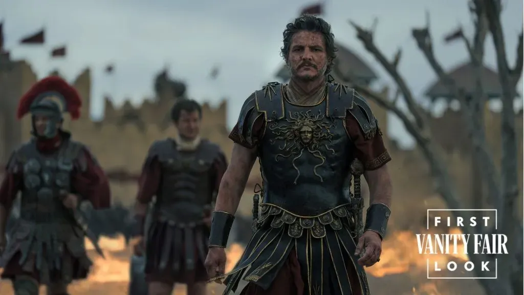 Pedro Pascal es Marcus Acacius en Gladiador 2. (Source: Vanity Fair)