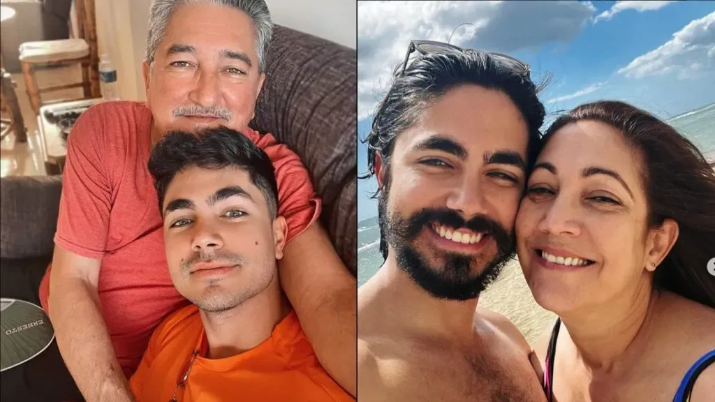 Sian Chiong y sus padres (Instagram @sian_oficial)