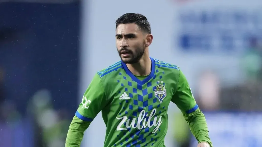 Alex Roldan (16) looks on during an MLS game between Nashville SC and the Seattle Sounders via Getty Images.