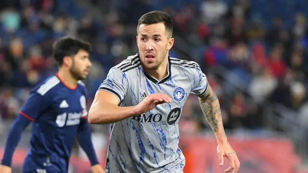 Defender Aaron Herrera (22) looks on during a match between the New England Revolution and CF Montreal via Getty Images