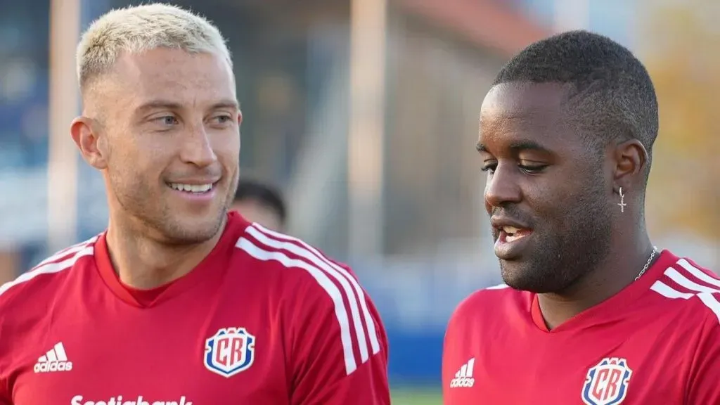 Francisco Calvo y Joel Campbell con la Selección de Costa Rica