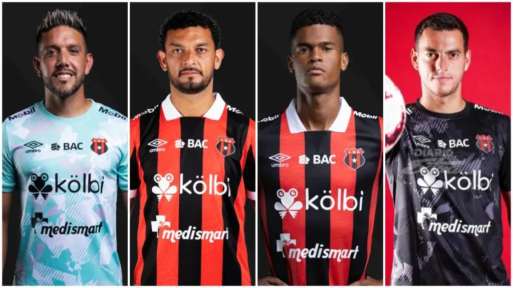 Los cuatro jugadores de Alajuelense que quedan libres en junio. (Foto: LDACr)