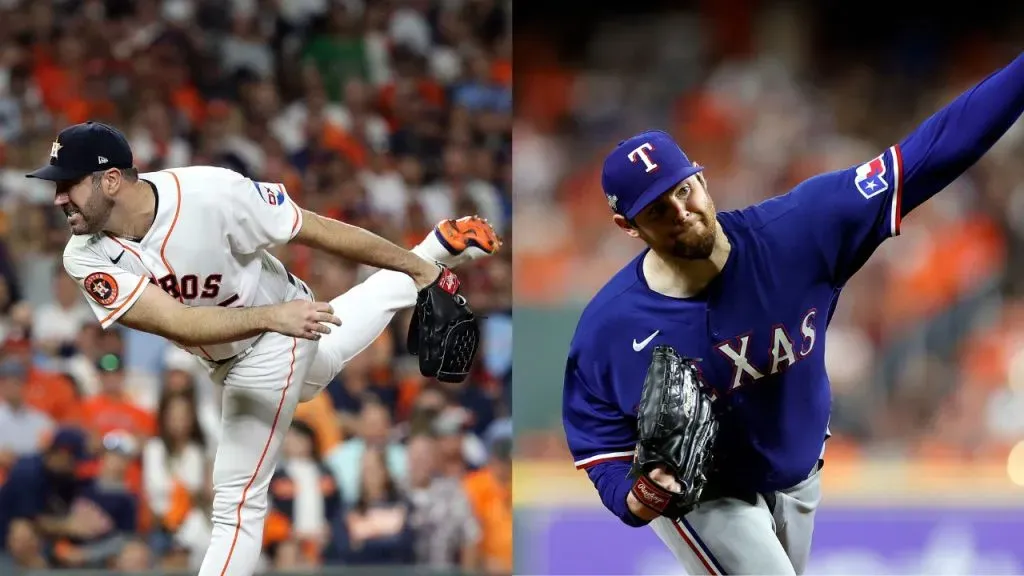 Justin Verlander y Jordan  Montgomery vuelven a chocar en la ALCS 2023 (Fotos: Getty Images)