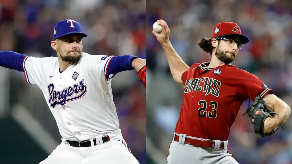 Nathan Eovaldi y Zach Gallen vuelven a chocar en la Serie Mundal 2023 (Foto: Getty Images)