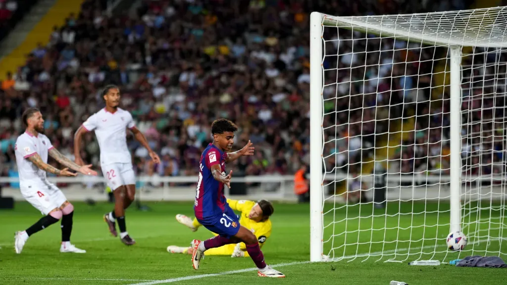 El Barca ganó esta tarde ante el Sevilla con autogol de Sergio Ramos (Getty)