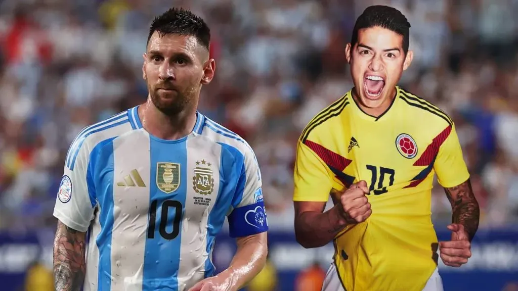 Lionel Messi y James Rodríguez.