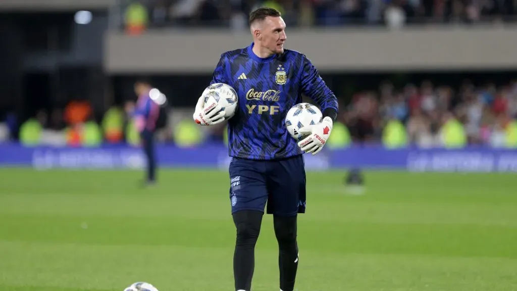 El Pulpo Armani, sin minutos en la Selección Argentina, podría aparecer el jueves frente a Colón (Foto: Getty)